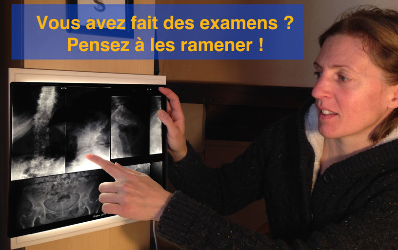 Préparer votre séance d'ostéopathie en apportant vos examens : radios, IRM, scanner...